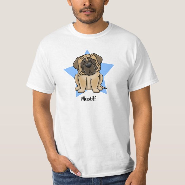 Camiseta Mastín de la estrella de Kawaii (Anverso)