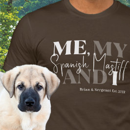 Camiseta Mastín Español Papá Est. Tipografía Única Divertid
