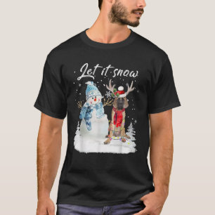 Camiseta Mastín inglés Santa Perro Navidad Muñeco de nieve