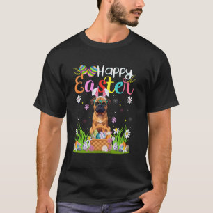 Camiseta Mastín Perro Feliz Pascua Caza de Huevos Conejo Or