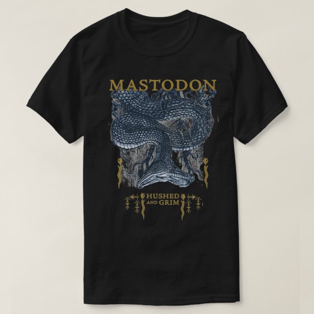 Camiseta Mastodon Hushing y Grim Snake  (Diseño del anverso)