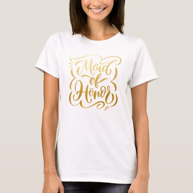 Camiseta Mata de honor flauta de oro metálico (Anverso)