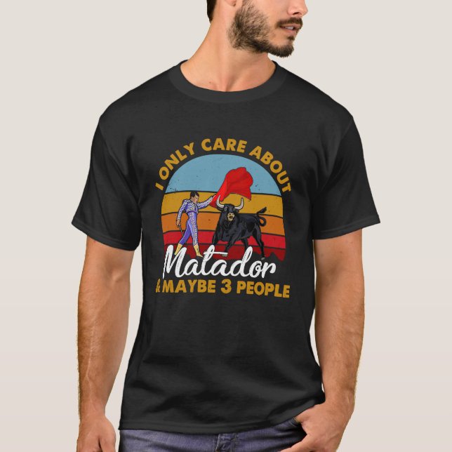 Camiseta Matador de toros retro Style Sunset (Anverso)