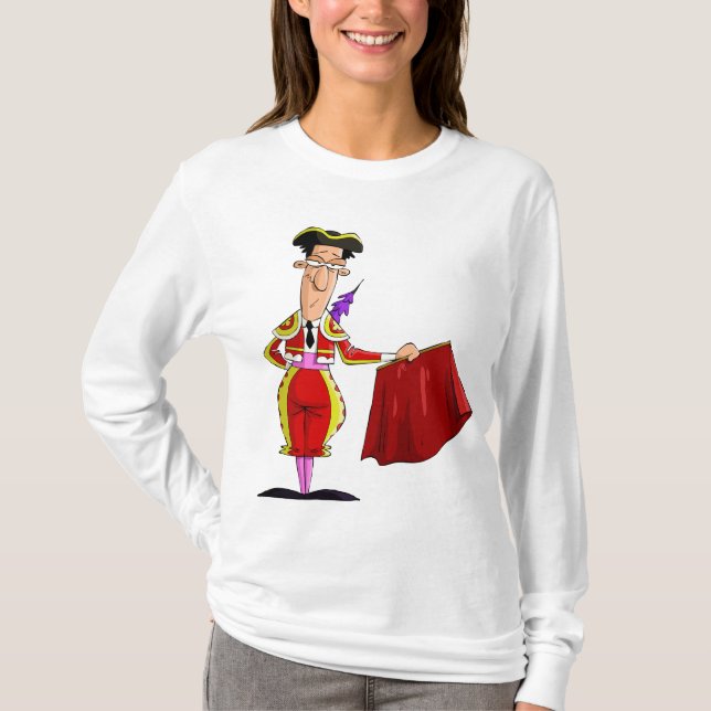 Camiseta Matador with Red Cape Spanish Bullfighter (Anverso)