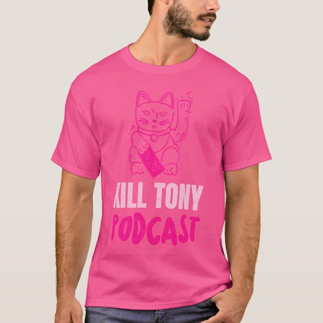 Camiseta Matar a Tony Podcast, un gato suertudo de Maneki (Anverso)