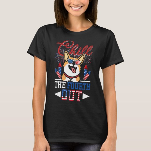 Camiseta Matar Al Cuarto Perro Corgi 4 De Julio (Anverso)