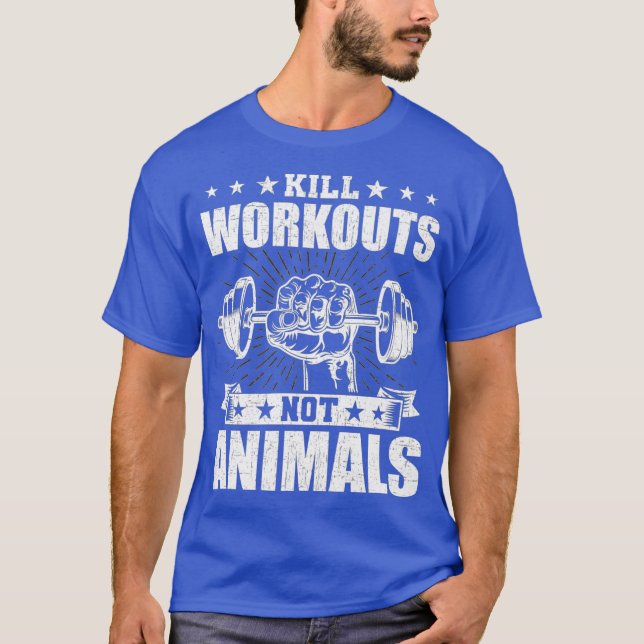 Camiseta Matar entrenamientos no animales Construcción del  (Anverso)