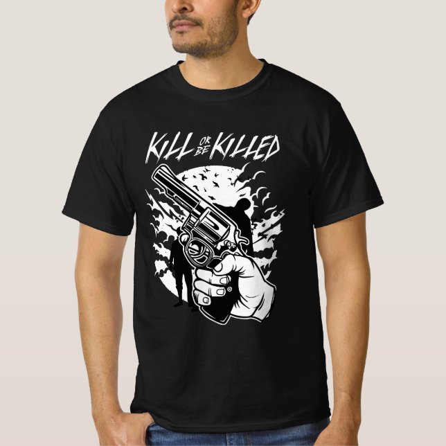 Camiseta Matar o morir a niños y Chicas en Nueva Halloween  (Anverso)