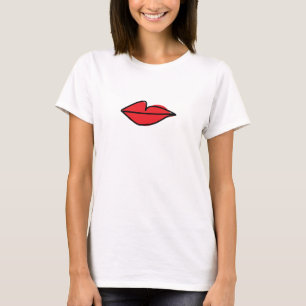Camiseta Matar Víspera Como Se Ve En Los Labios Rojos De V