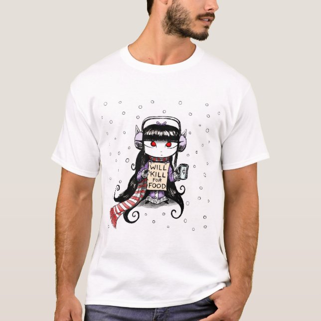 Camiseta Matará para la comida (Anverso)