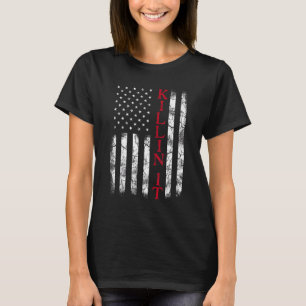 Camiseta Matarlo Bandera de EE. UU. Eslogan Hombres Mujere