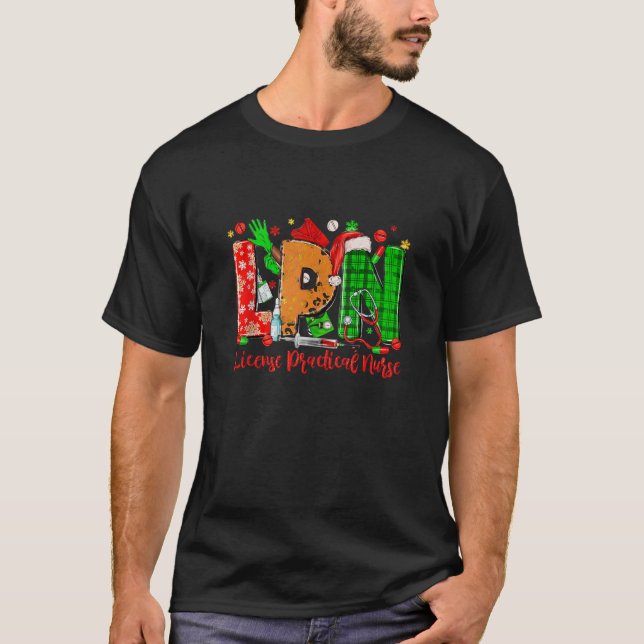 Camiseta Matc de familia de Navidades de enfermeras con lic (Anverso)