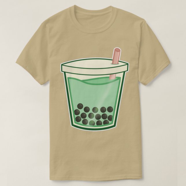 Camiseta Matcha Boba Tea 3 (Diseño del anverso)