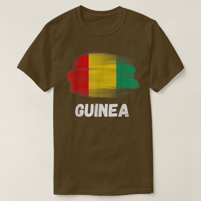 Camiseta Matchi de la familia de bandera guineana retro org (Diseño del anverso)