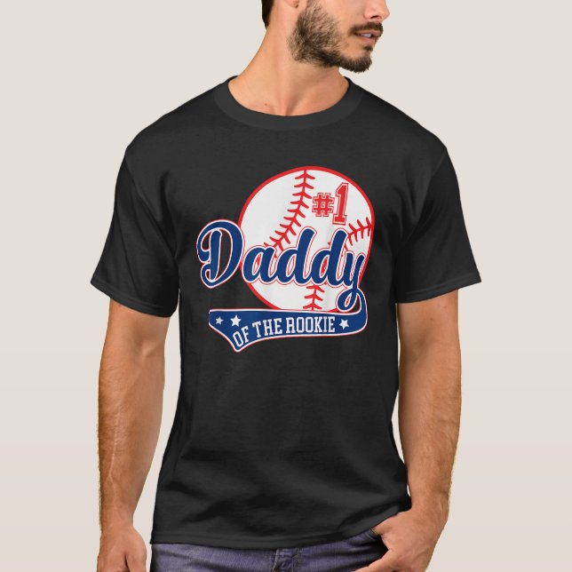 Camiseta Matchi de Papi del Béisbol de Primer Cumpleaños de (Anverso)