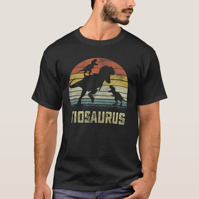 Camiseta Matchi Familia Tio Saurus T Rex Dinosaur Tio 2 Niñ (Anverso)