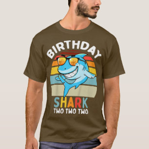 Camiseta Matchi niño de 2º cumpleaños tiburón niño de 2 año