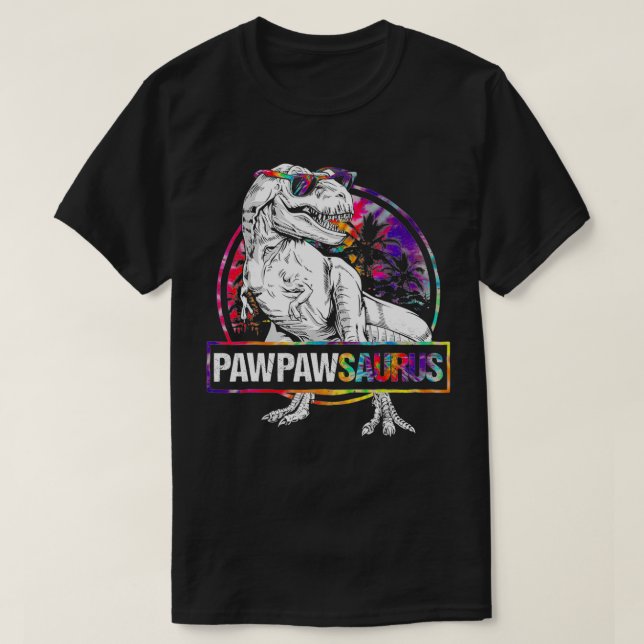 Camiseta Matchin de la familia PawPawPawsaurus Dinosaur (Diseño del anverso)