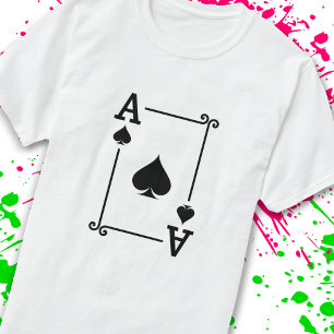 Camiseta Matching Ace Spades Suit Playing Cards Modern