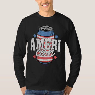 Camiseta Matching Ameri Can Drink 4th Of July Indepedence D