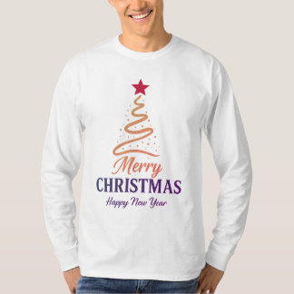 Camiseta Matching Christmas Minimal Long Sleeve USA