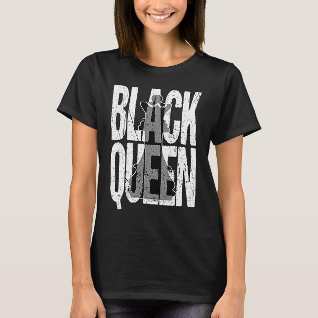 Camiseta Matching Couple Black History Month Black Queen Ch (Anverso)