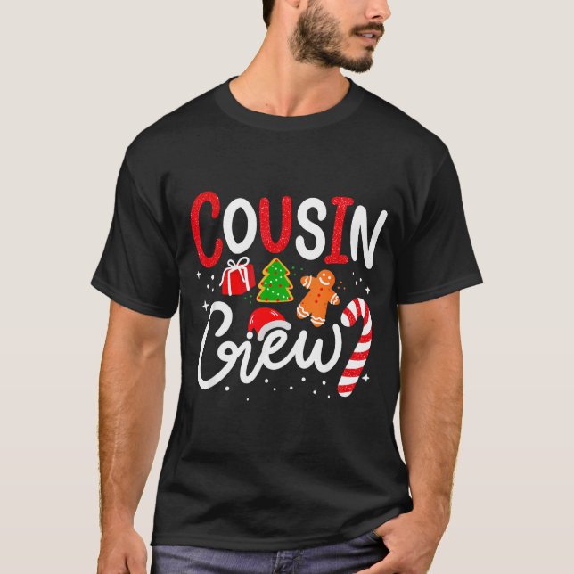 Camiseta Matching Cousin Crew Christmas 2025 Family Holiday (Anverso)