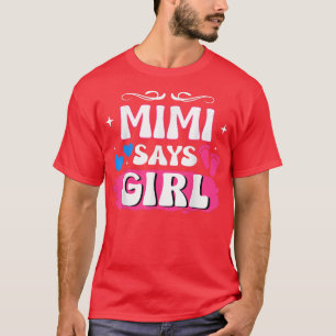 Camiseta Matching Family Baby Party Gender Reveal Mimi Says