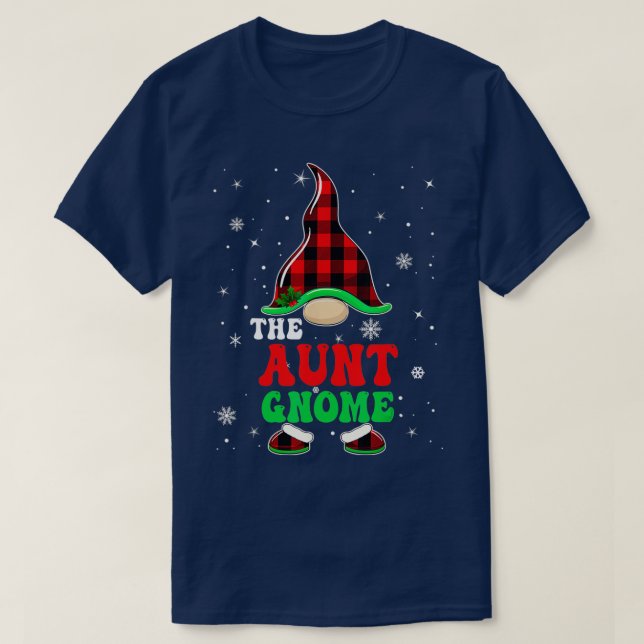 Camiseta Matching Family Buffalo Plaid The Aunt Gnome Chris (Diseño del anverso)