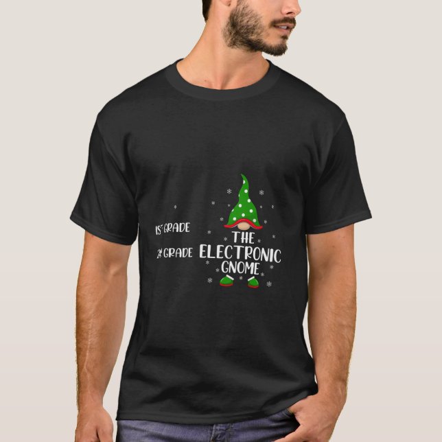 Camiseta Matching Family Group The Electronic Gnome Christm (Anverso)