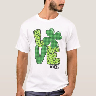 Camiseta Matching Family Love Wife Shamrock Funny Patricks