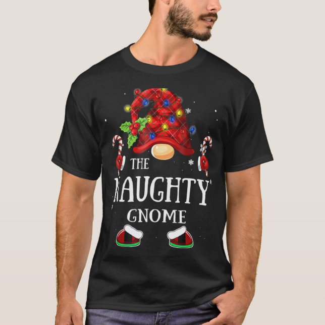 Camiseta Matching Family The Naughty Gnome Christmas Group  (Anverso)