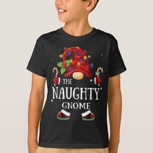 Camiseta Matching Family The Naughty Gnome Christmas Group  (Anverso)