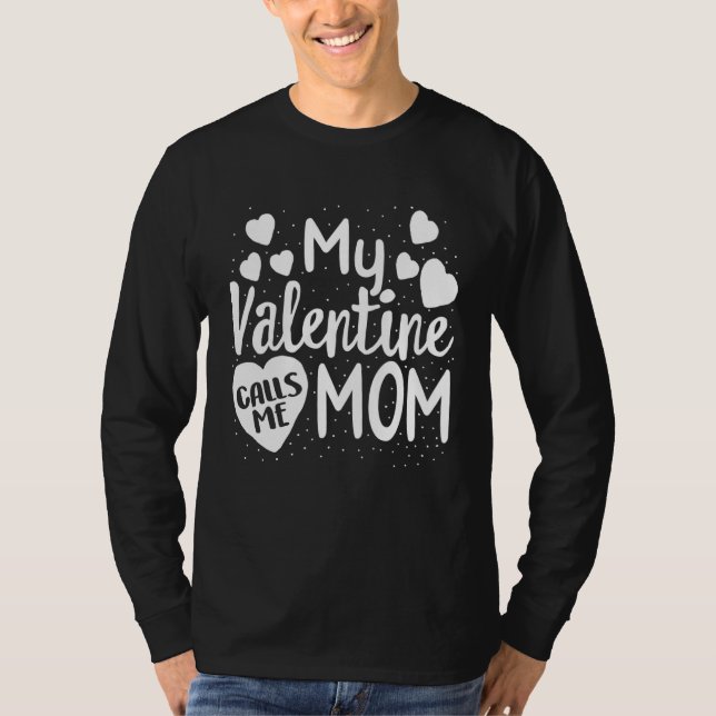 Camiseta Matching Valentines Days For Mother and Son Mom Is (Anverso)