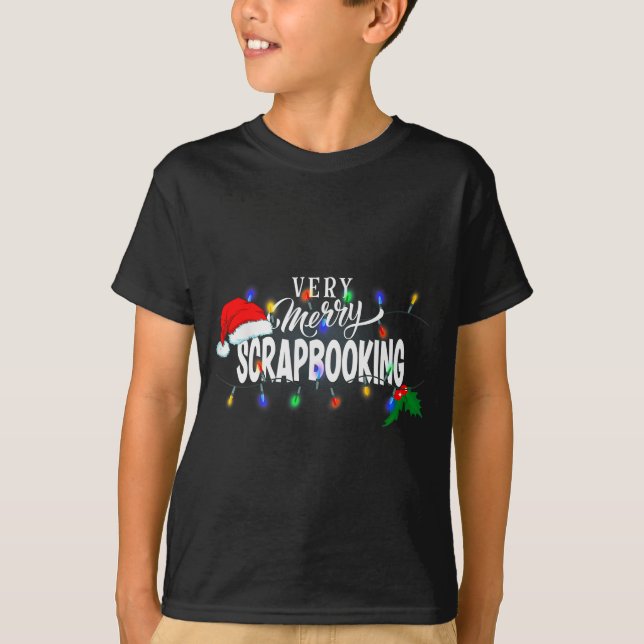 Camiseta Matching Very Merry Scrapbooking Christmas  (Anverso)