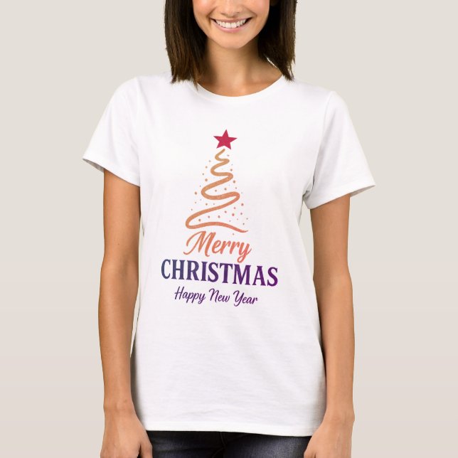 Camiseta Matching Xmas Tree Shirt & Merry Xmas Collection (Anverso)