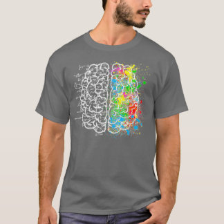 Camiseta Matemática de ciencia del arte cerebral creativo