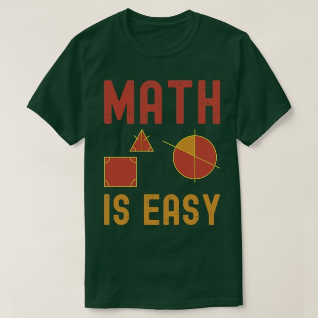 Camiseta matemática es geometría fácil (Diseño del anverso)