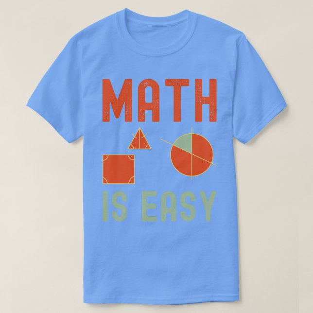 Camiseta matemática es geometría fácil 3 (Diseño del anverso)