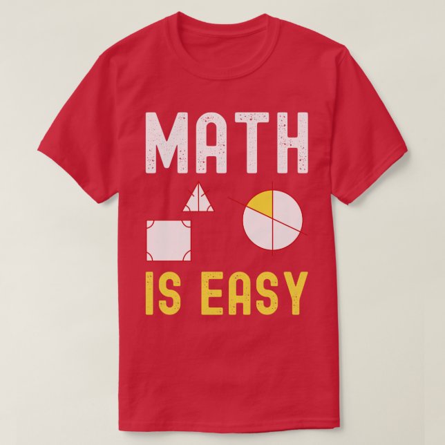 Camiseta matemática es geometría fácil 4 (Diseño del anverso)