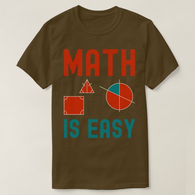 Camiseta matemática es geometría fácil 5 (Diseño del anverso)