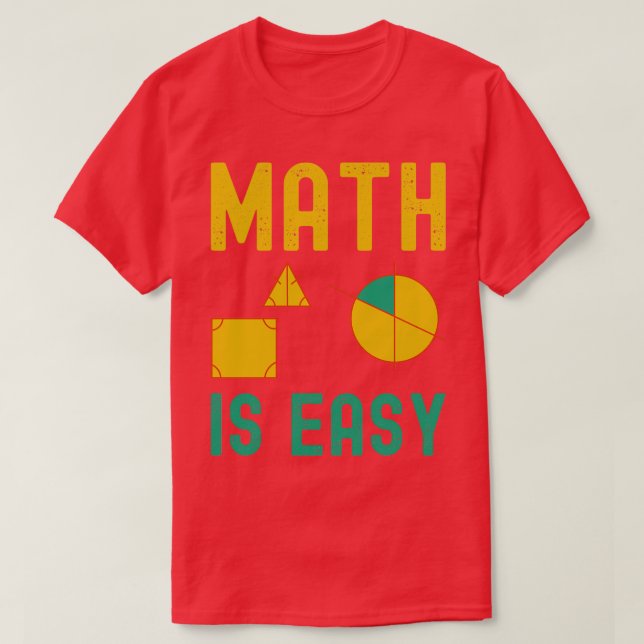 Camiseta matemática es geometría fácil 7 (Diseño del anverso)