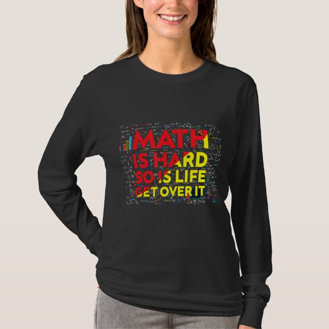 Camiseta Matemática matemática es matemática difícil maestr (Anverso)