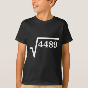 Camiseta Matemáticas 4489, Chiste matemático de cuadrado pe