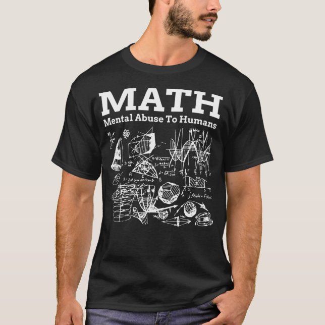 Camiseta Matemáticas Abuso Mental a la bruja de rancho huma (Anverso)