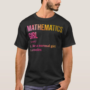 Camiseta Matemáticas Chica divertida diciendo en acuarela