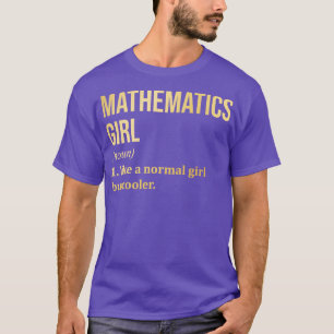 Camiseta Matemáticas Chica divertida diciendo en oro