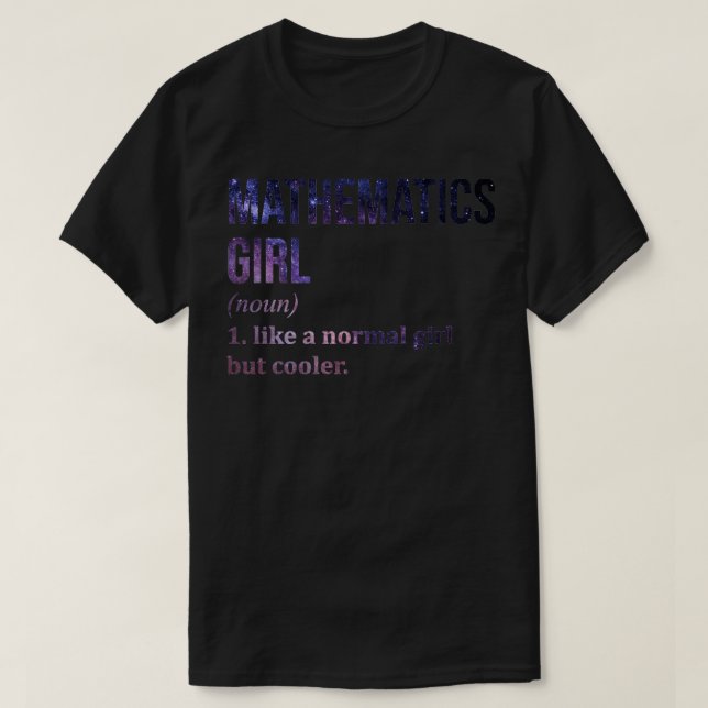 Camiseta Matemáticas Chica Divertido diciendo 1 (Diseño del anverso)