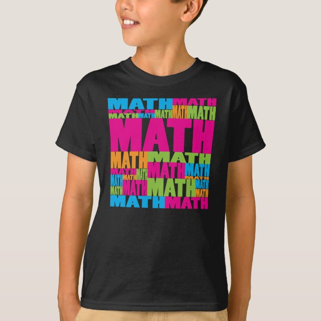Camiseta Matemáticas colorida (Anverso)