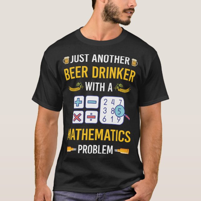 Camiseta Matemáticas de Beer Drinker (Anverso)